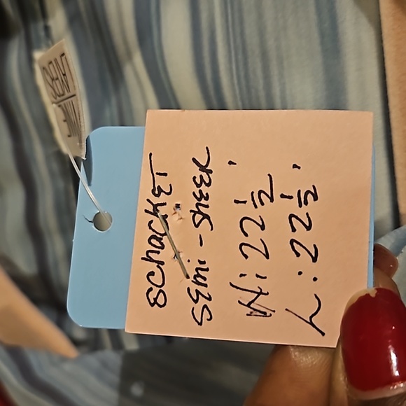 Live Listing: Wynne Layers Blue and White Striped Light Jacket Size M/L - Picture 6 of 6